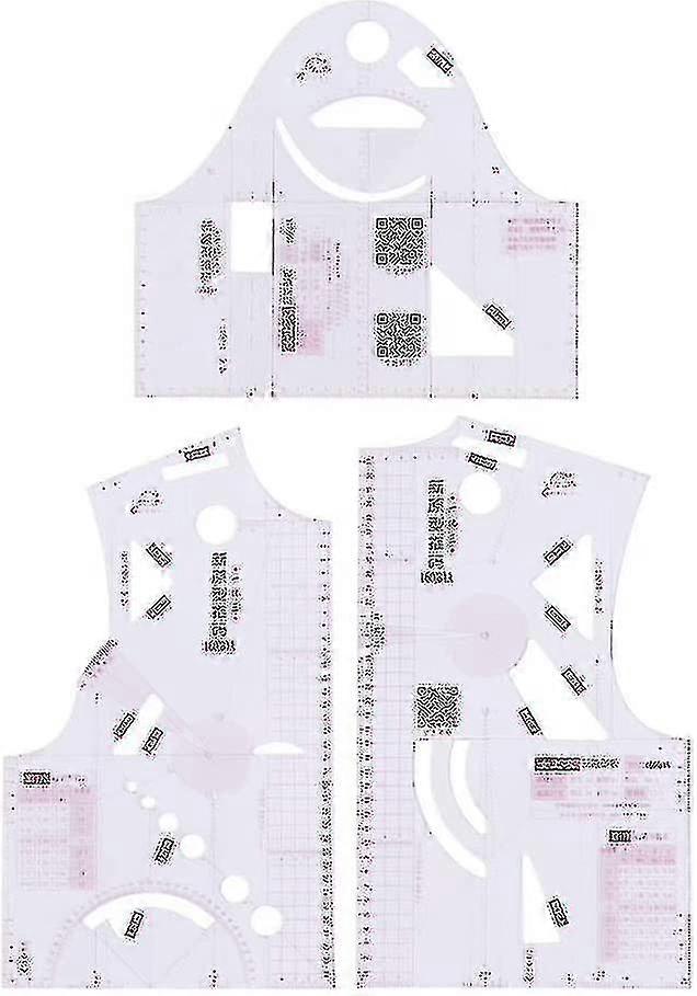1:3 Cloth Design Ruler, Transparent French Curve Ruler Craft Tailor