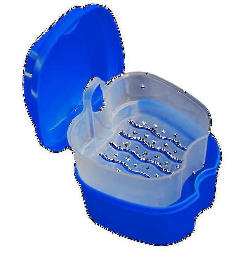Denture Case Orthodontic Dental Retainer Box Denture Cleaning Box