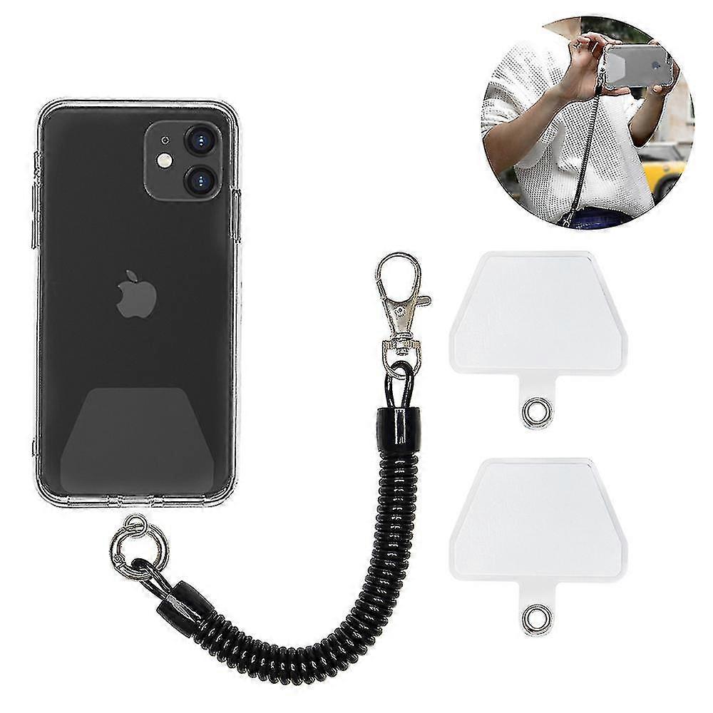 Cell Phone Lanyard Tether With Patch, Universal Smartphone Wrist Strap, Including 1pcs Phone Chain Cord And 2 Pcs Phone Tether Tabs