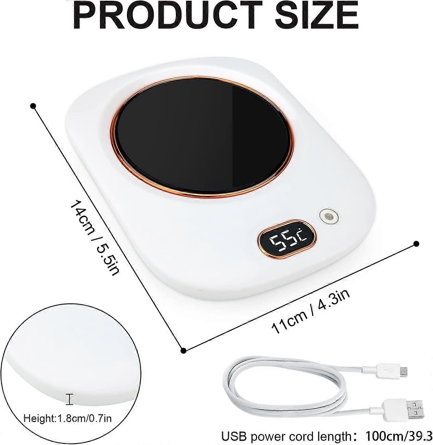 thumbnail image 2 of Electric Coffee Mug Warmer, USB Desk Cup Warmer With Light, Heating 2 of 10