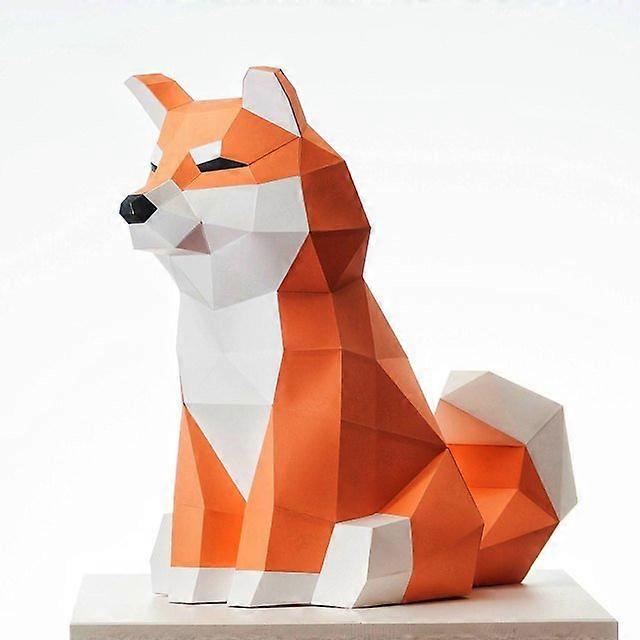 1 Piece 3D Origami Animal DIY Kit, Handmade DIY Animal Paper Model, Wall Decor Paper Trophy for Kids Room And Home Decor