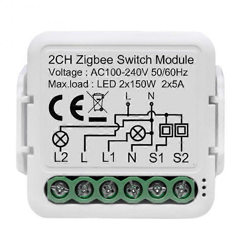 CORUI Tuya Zigbee 3.0 Smart Switch MINI 1/2 Gang Zero-fire Dual-control DIY Home Device Dark Switch Modification Parts