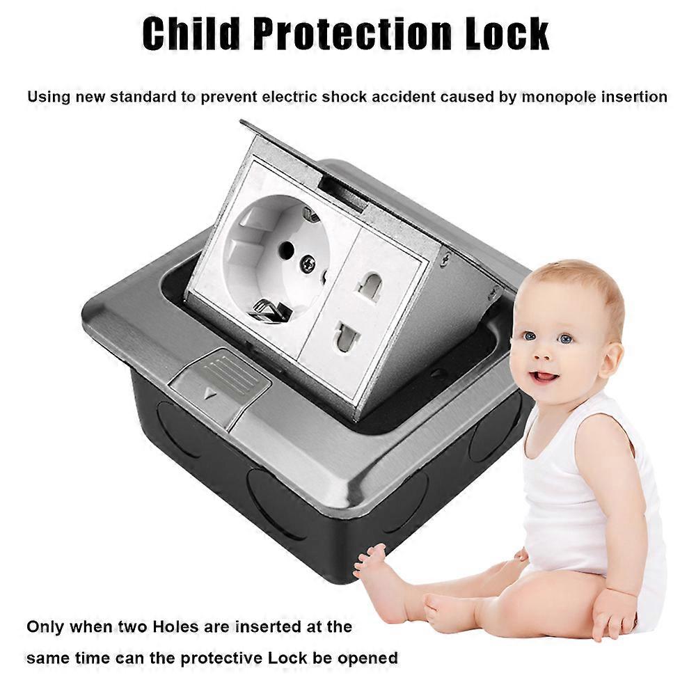 Pop Up Floor Socket Desktop Socket EU/Universal Power Outlet Electrical ...