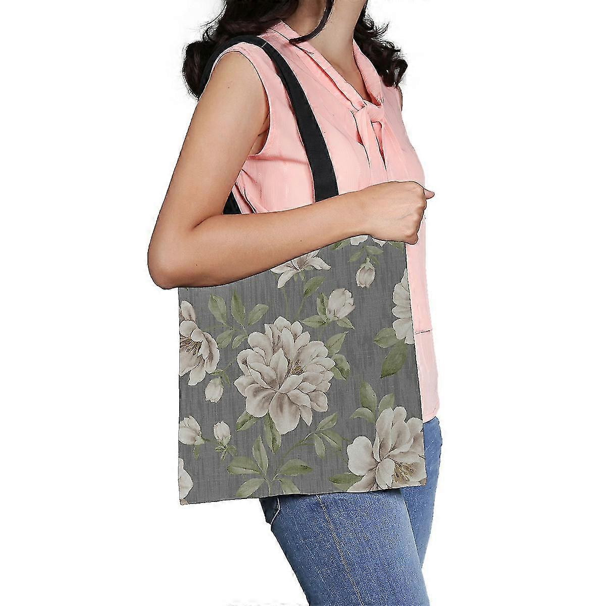 Classical Style Pattern Canvas Bag Reusable Tote Grocery Shopping Bags Tote Bag 36x41 Cm