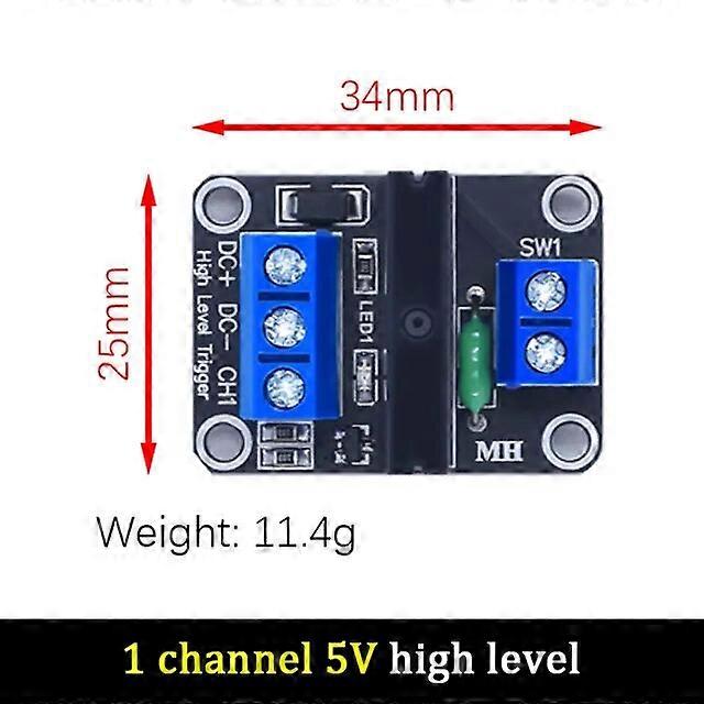 1 2 4 8 Channel 5V 12V 24V DC Relay Module Solid State High Level SSR AVR DSP G3MB-202P Relay 250V 2 for Arduino