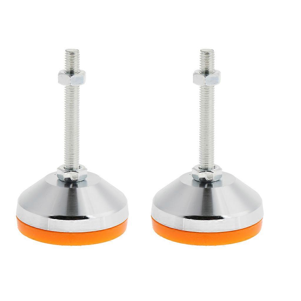 2pcs Height Adjustable Leveler Foot Cups Non-skid Base M8 Thread 5.5X8.8cm