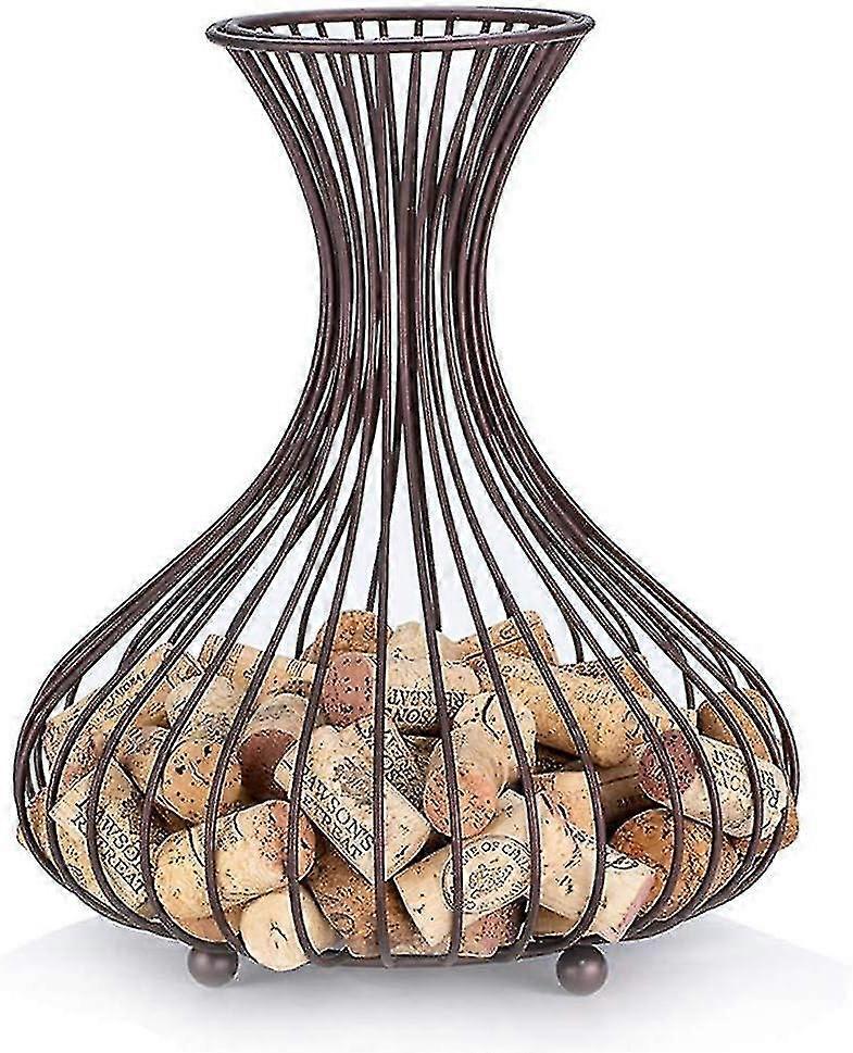 Wine Cork Holder Display - Unique Wine Stopper Container Cage