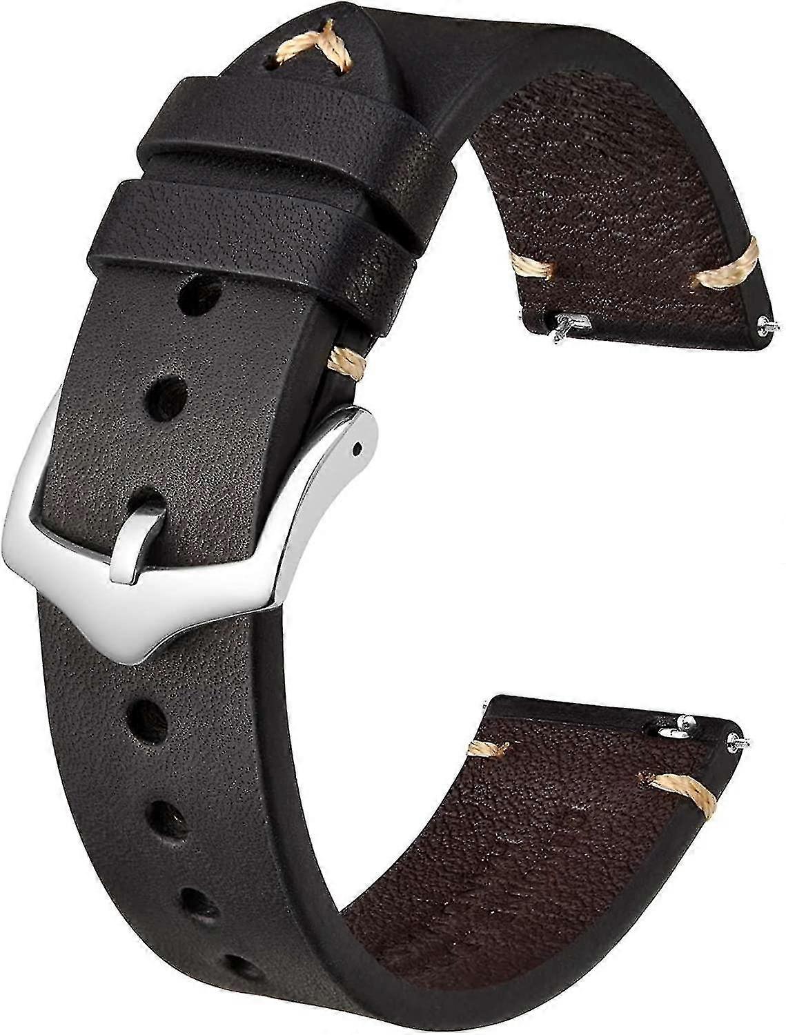 Men'S Strap, Hand Stitched Leather Strap, Quick Release, 18mm 20mm 22mm
