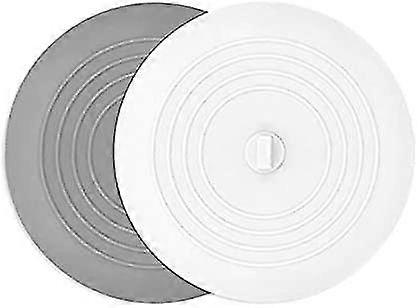 Gen 13 Stopper X2 (one Light Grey, One White) For Bathtub, Washbasin Or Silicone Sink, 15 Cms In Diameter. Resistant And Easy To Use Plugs