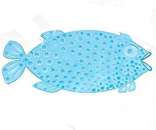 (Blue) Fish Shape Non-Slip Bathroom Shower Mat