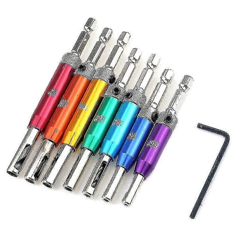 8pcs Self-centering Hinge Drill Bits, A Set Of Hinge Tapping Machines