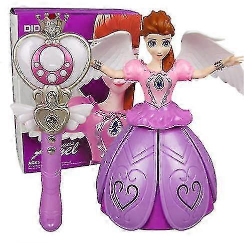 Children's infrared remote control colorful princess doll with lamp dancing and singing doll