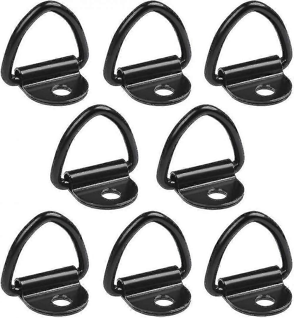Newway8 stykker rustfrit stål binde ned ring D ringe kroge til trailere