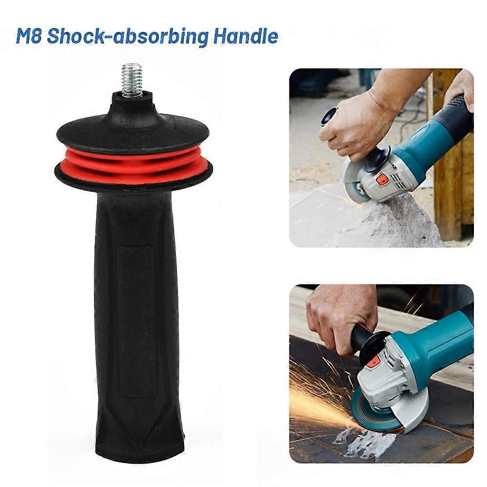 8mm Angle Grinder Handle M8 Thread Auxiliary Side Non-Slip Shock-Absorbing Handle Anti-Vibration Rotary Hammers