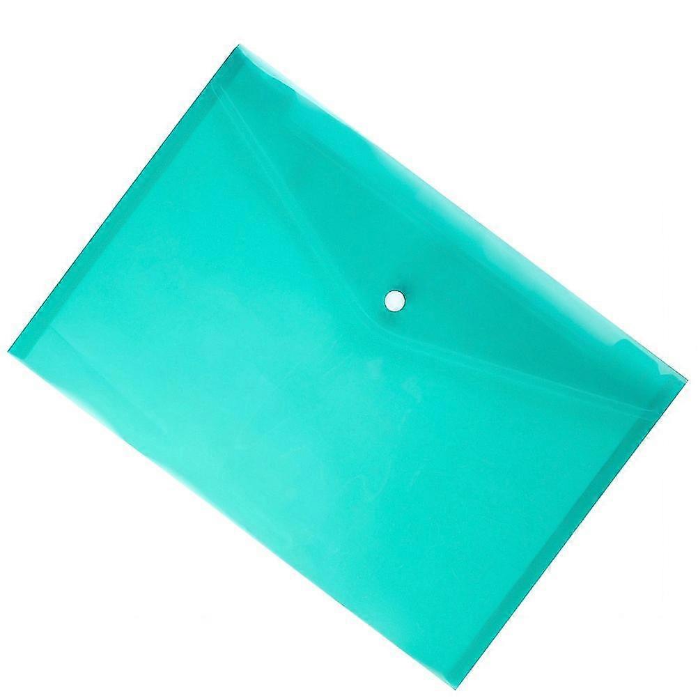 12 Pcs Envelope File Document Folder Clear Document Envelope Organizer With Snap Button(green)