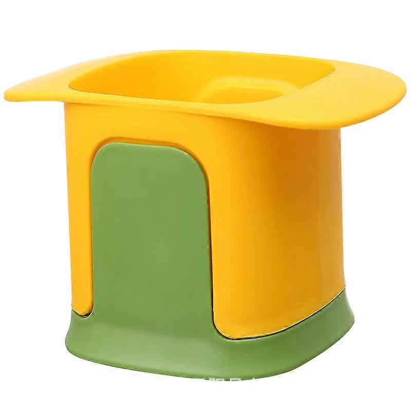 (yellow) Slice vegetables effortlessly with this multifunctional vegetable chopper!