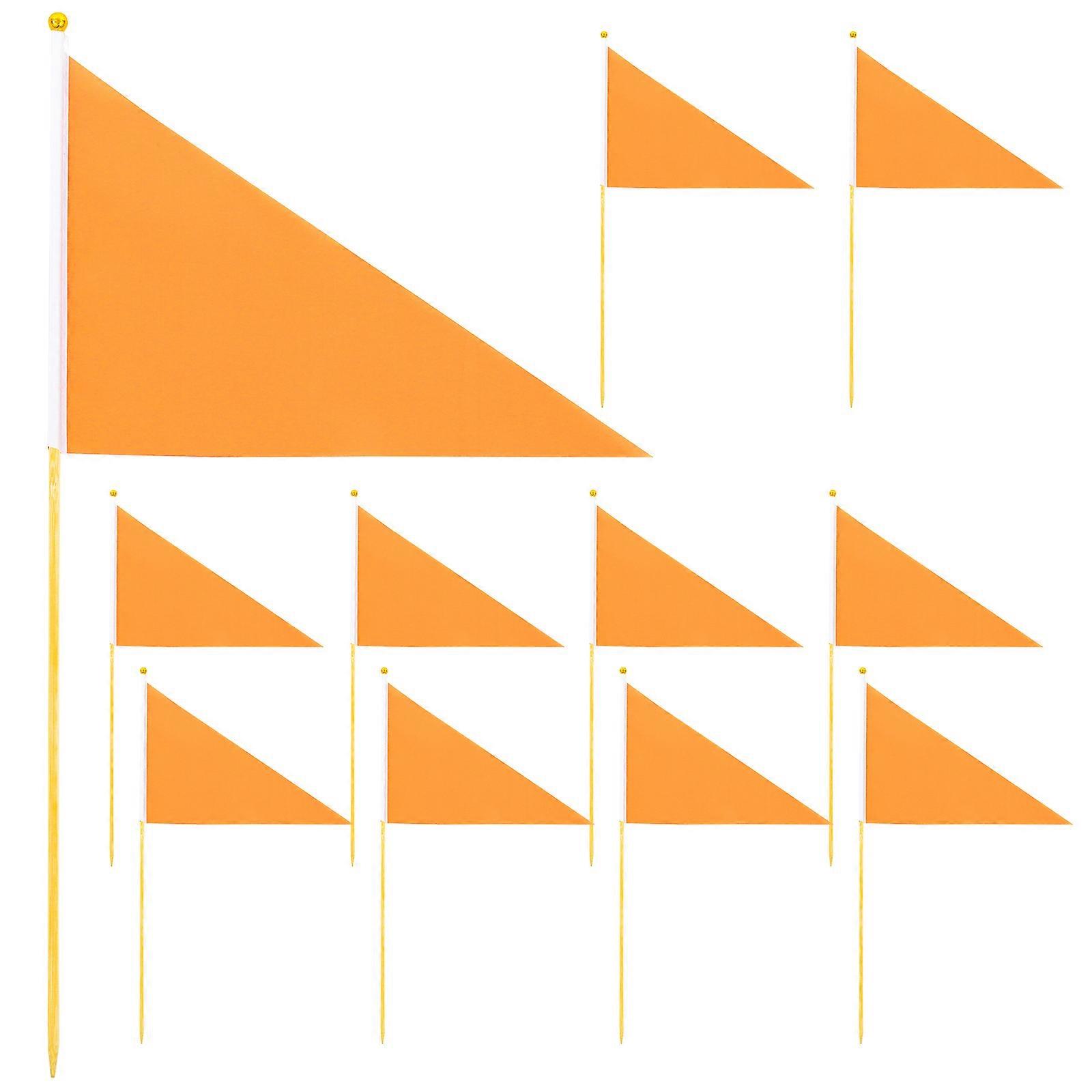 10pcs Lawn Marking Flags Bright Color Landscape Flags Construction Marker Flags