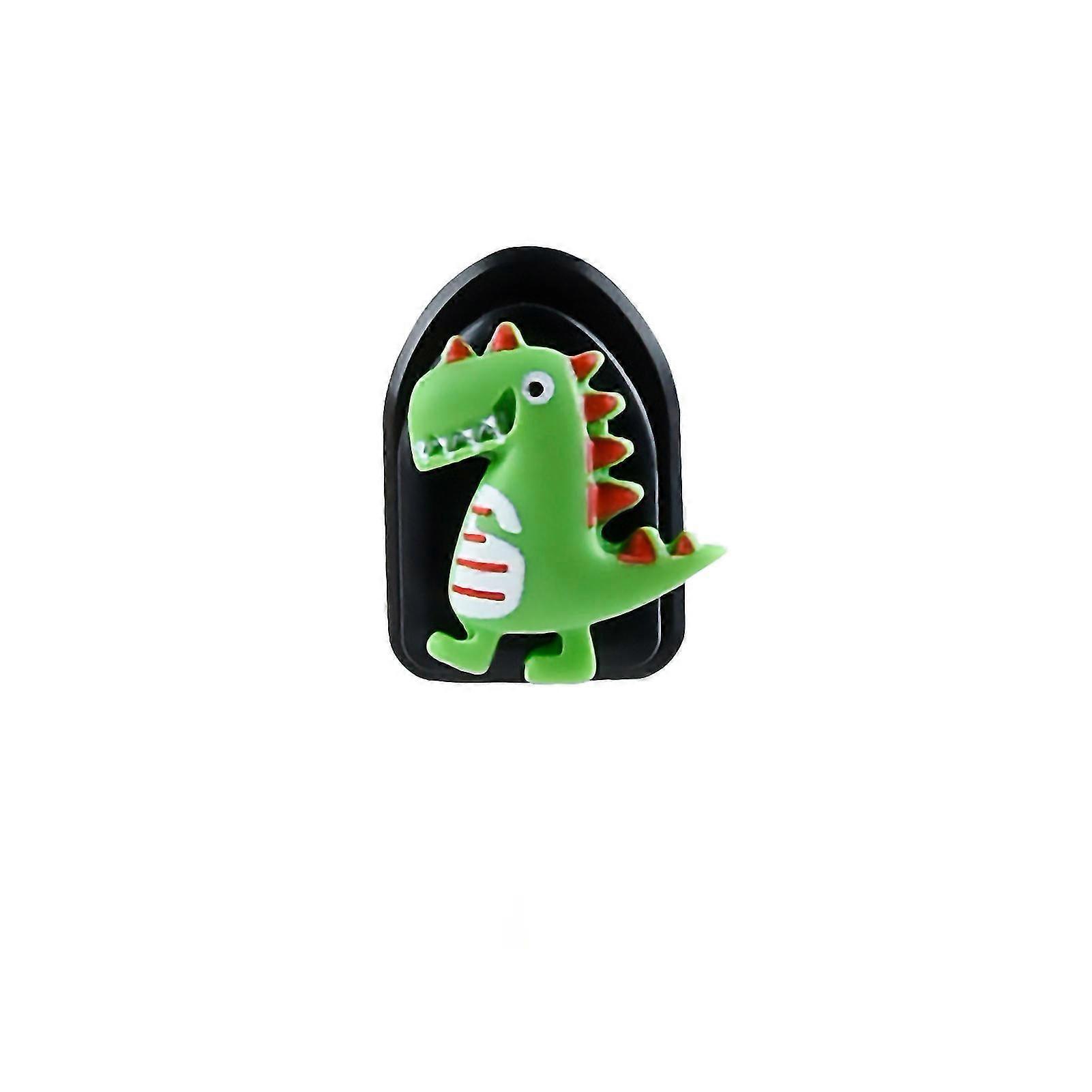 Green Dinosaur Cartoon Cute Car Hook Mini Hanger Self Adhesion