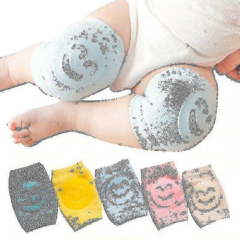 5 זוגות רפידות ברכיים מונעות החלקה כותנה מחלק מגן ברכיים זוחל מחמם רגליים אלסטי Xxf