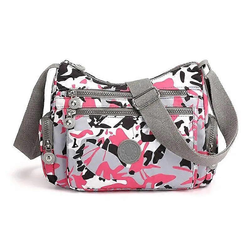 תיקים אור פנאי אופנה בד רב שכבתי תיק Crossbody תיק כתף אחת אופנה מודפס אוקספורד אלכסוני תרמיל