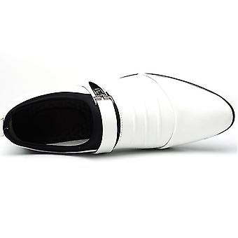 Miesten hääkengät Slip On Muodollinen Älykäs Mekko Toimisto Työ Business Casual (valkoinen)