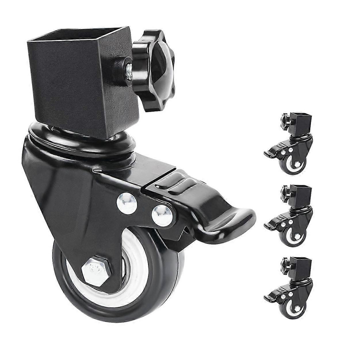 4 Pack Wheels with Safety Lock for Blackstone Griddle - 2 Inches Griddle Wheels - 360-Degree Silky Swivel