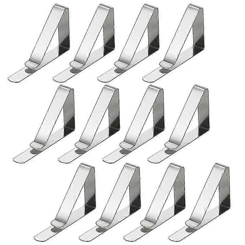 12/24pc Pack Of Silver Table Cloth Clips With Adjustable Clamp High Quality Metal Parties Home Use