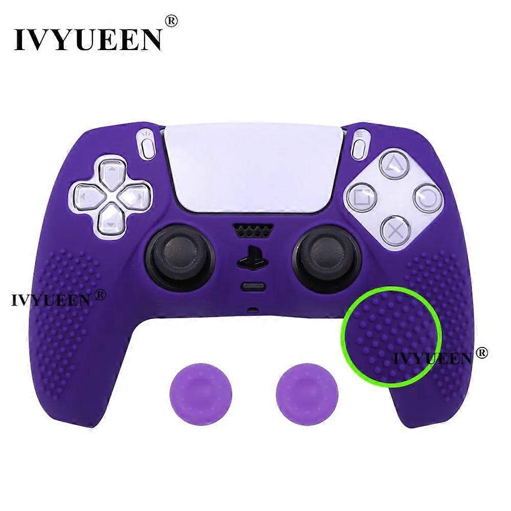 IVYUEEN Studded Protective Cover Skin for PlayStation 5 Dualsense PS5 Controller Silicone Case Grips Mix Colors Black White