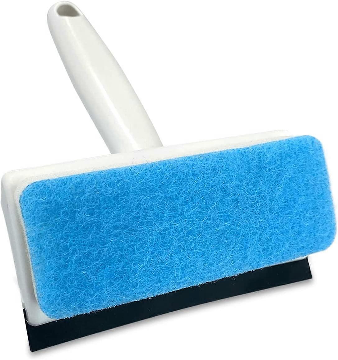 2-in-1 Window Squeegee with Sponge Cleaning Brush for Shower,Window, Car Glass, Tile, Mirror