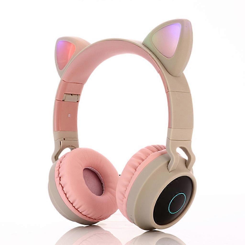 Luminous Headsets for Cat Ears Shape for Online Class Games Learning Working