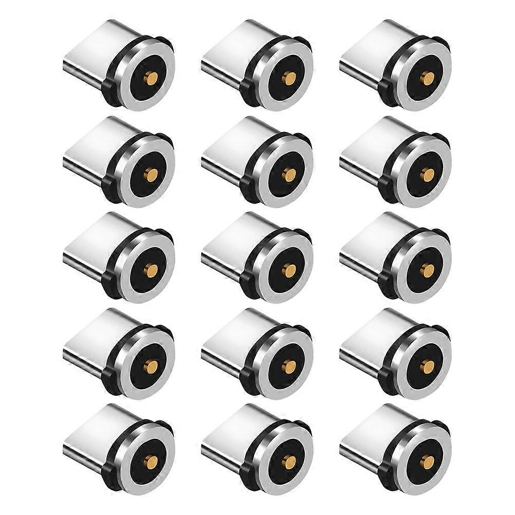 15pcs USB C Magnetic Adapter Aluminum 360 Degree Rotating Cable Connector