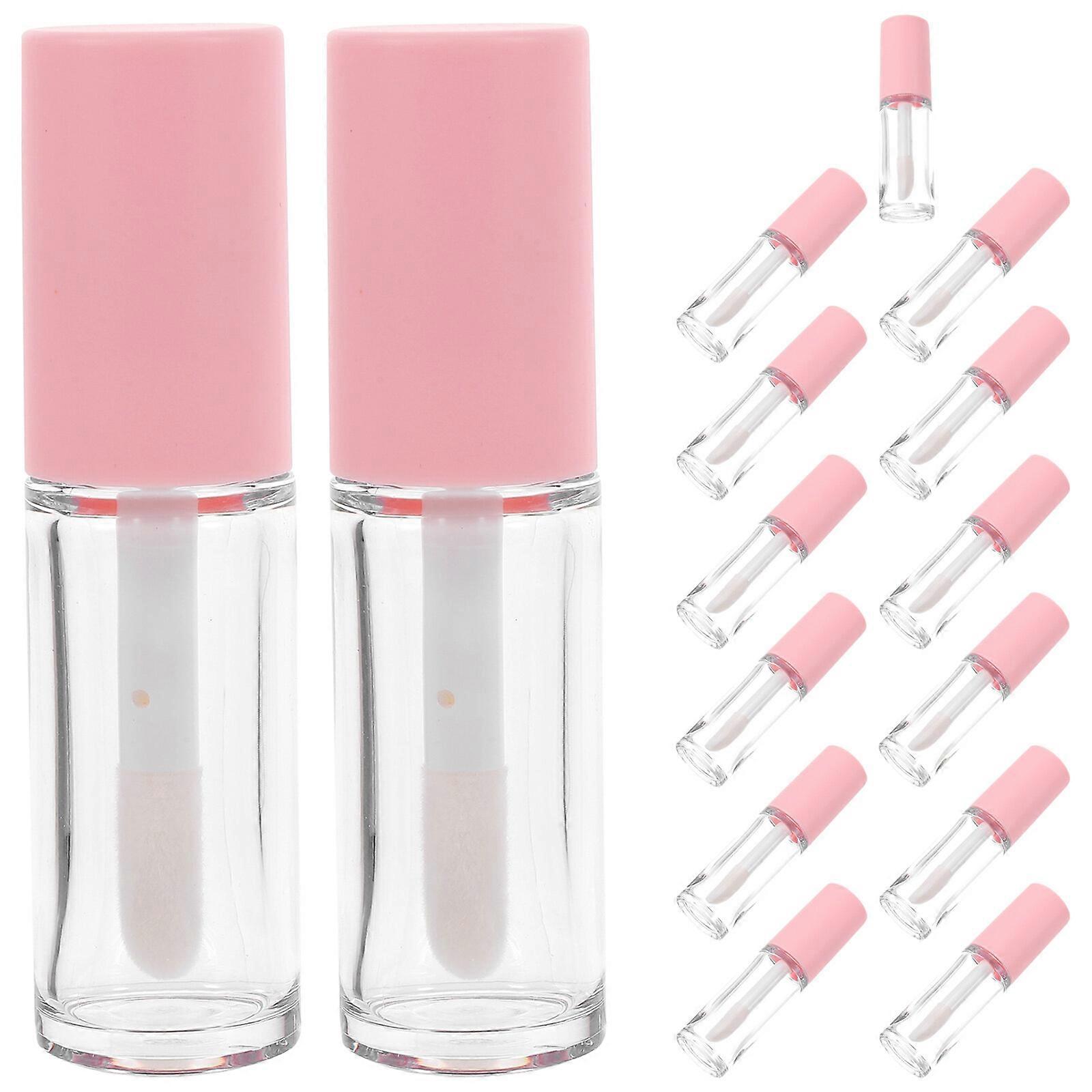 15 pcs Portable Lip Gloss Bottles Refillable Lip Balm Container Empty Lip Balm Tubes with Wands