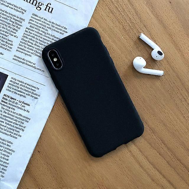 Black Color Frosted Phone Case For iphone 8 Plus 7 6S 6 Plus SE 2020 12 11 Pro XS Max XR X Silicone Cases Soft TPU Back Cover