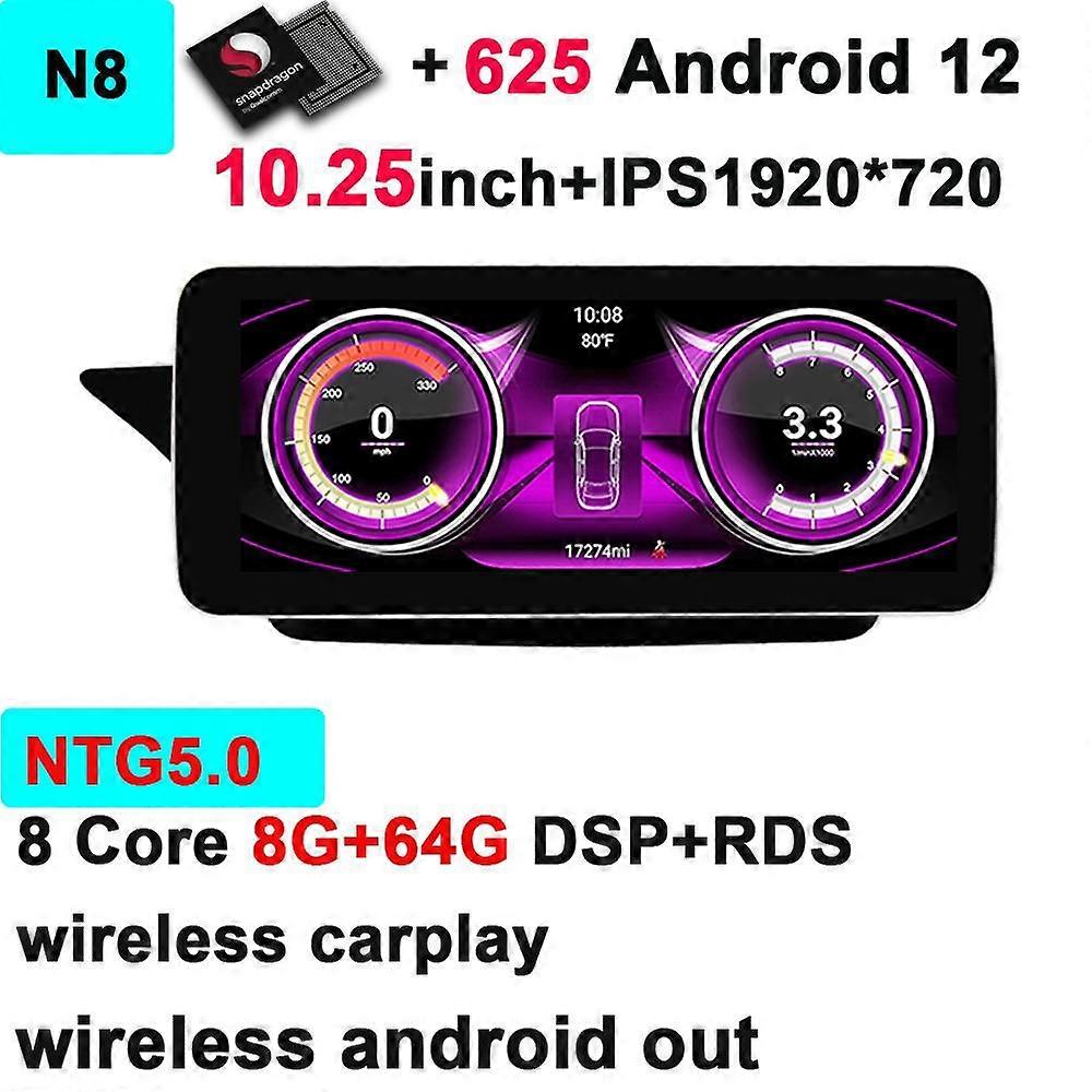 JingTian Android 12 Car Carplay Aout Navigation GPS مشغل راديو صوتي متعدد الوسائط لمرسيدس بنز E Class E260 W212 2009-2016