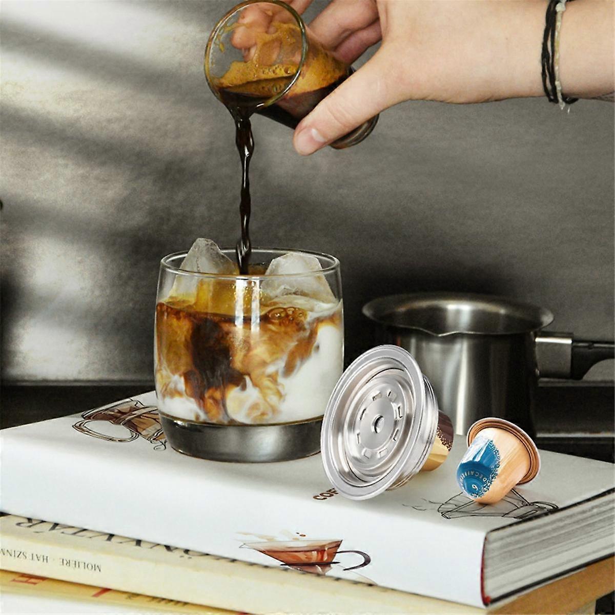 Stainless Steel Coffee Filter for ENV135/Vertuo Next/Vertuo Coffee Maker Reusable Refillable G-Cup