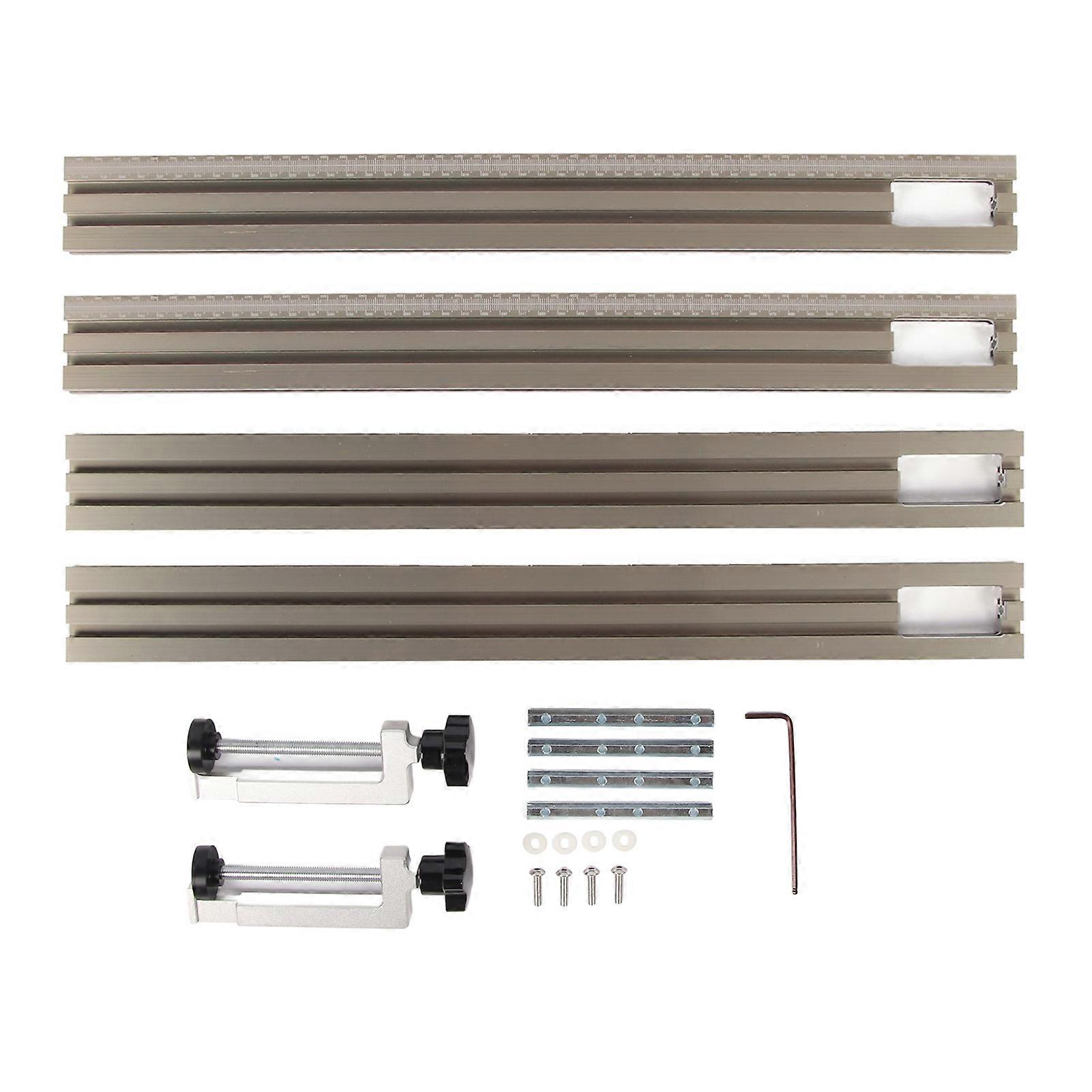 Trimming Machine Guide Rail 500mm Aluminum Alloy Adjustable Auxiliary Guide Rail Bracket for Milling Engraving