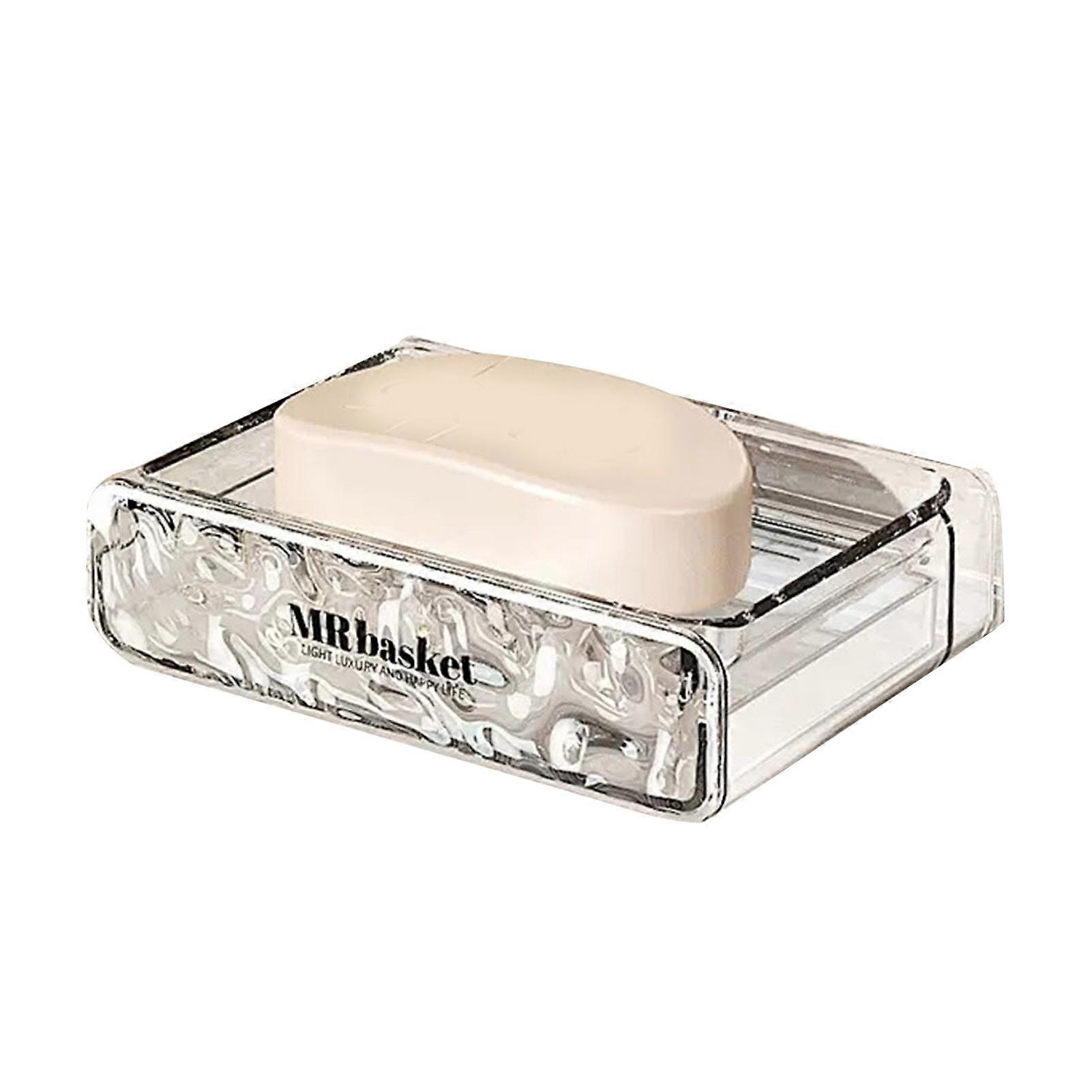 Soap Box Space-Saving Wall-Mounted Shower Soap Organizer Detachable Easy to Clean Soap Holder for Home Bathroom Jikaixiang