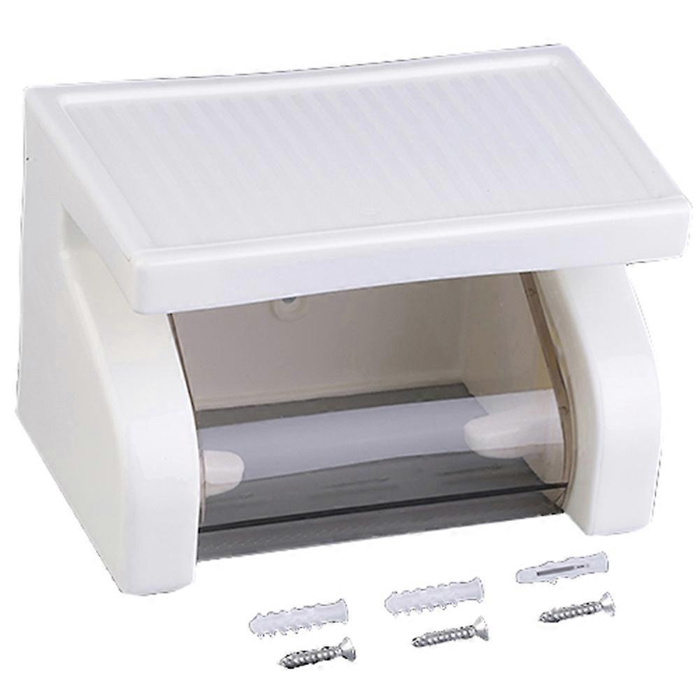 Wall Mounted Plastic Waterproof Toilet  Bathroom Tool Roll Paper Tissue Holder