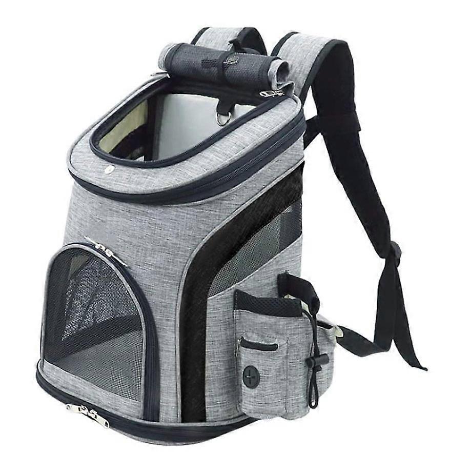 Mesh Pet Carrier Backpack for Medium Dogs and Cats - Convenient and Comfortable Travel Bag with Adjustable Straps and Breathable Mesh Design