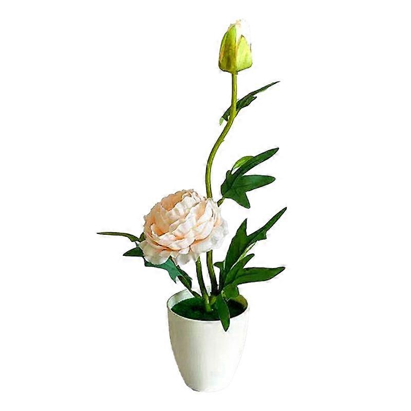 1 Set Simulation Flower Vivid Not Easy Fall Off Plastic Simulation Peony Flower for Home JIKAIX