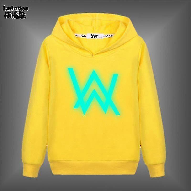 Gençler Alan Walker Parlayan Sweatshirt Çocuk Erkek Kazak Hoodies Gece Işık Giysileri 4-14years Işıklı Temel Ceket
