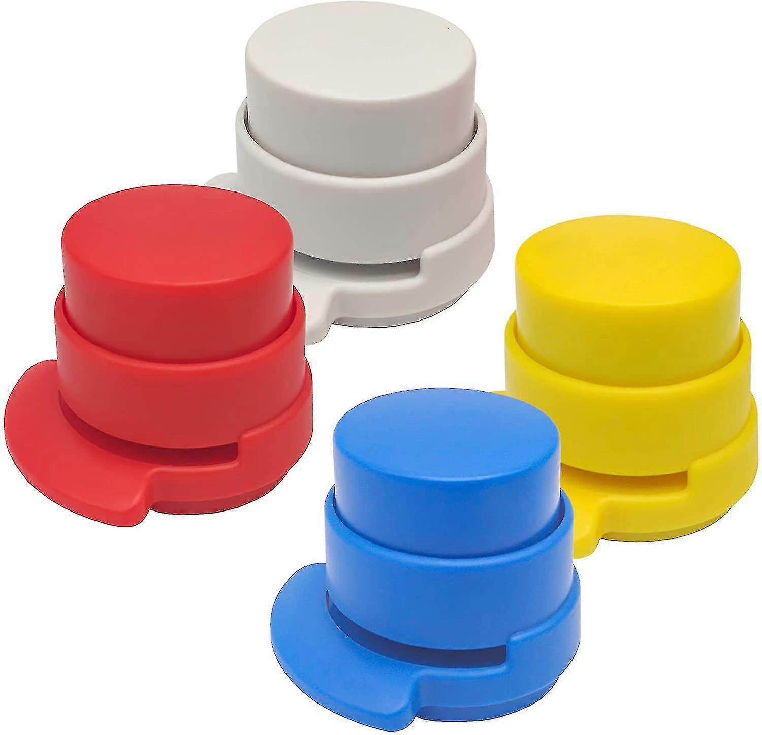 4 Pcs Needle-free Stapler, Stapleless Mini Stapler, Environmentally Friendly