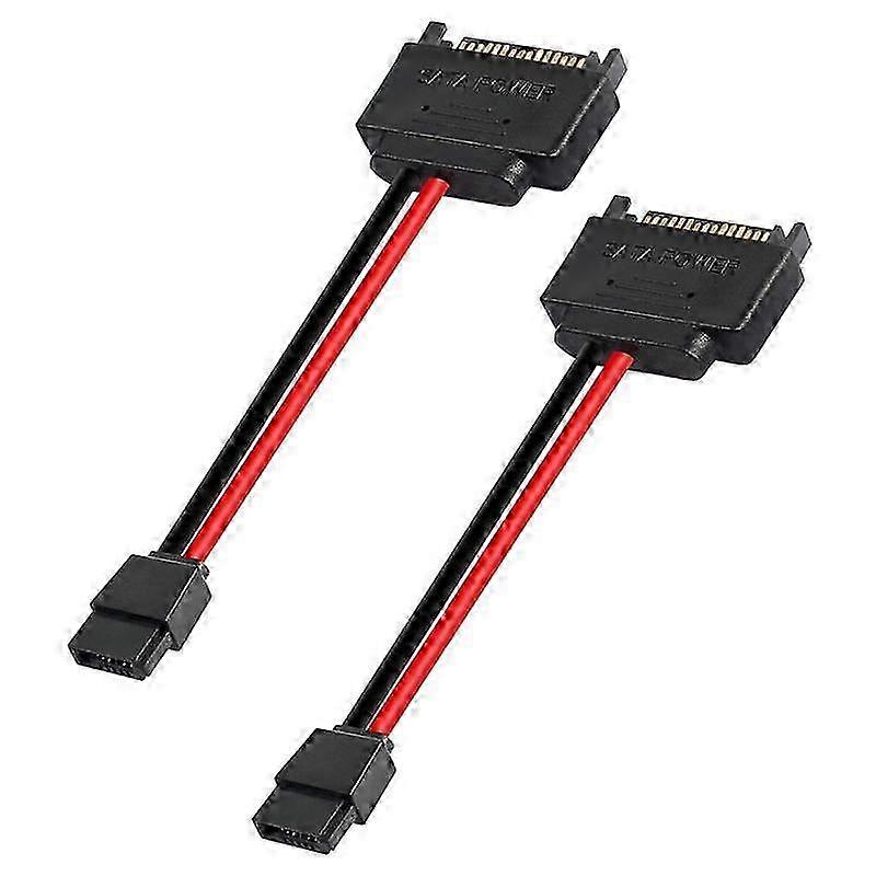 2 قطع SATA 15Pin ذكر إلى 6Pin SATA كابل SATA 15 دبوس إلى 6 دبوس محول الطاقة كابل للكمبيوتر المحمول CDROM