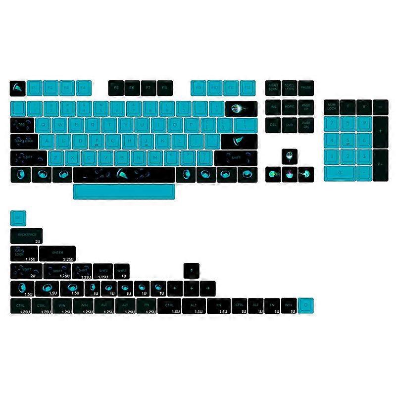 Skyloong 126pcs Mechanical Keyboard Keycaps Set Pbt Five-sided Sublimation Backlit Key Cap For Diy Custom 61/87/104/108 Key Cherry Mx Keyboards