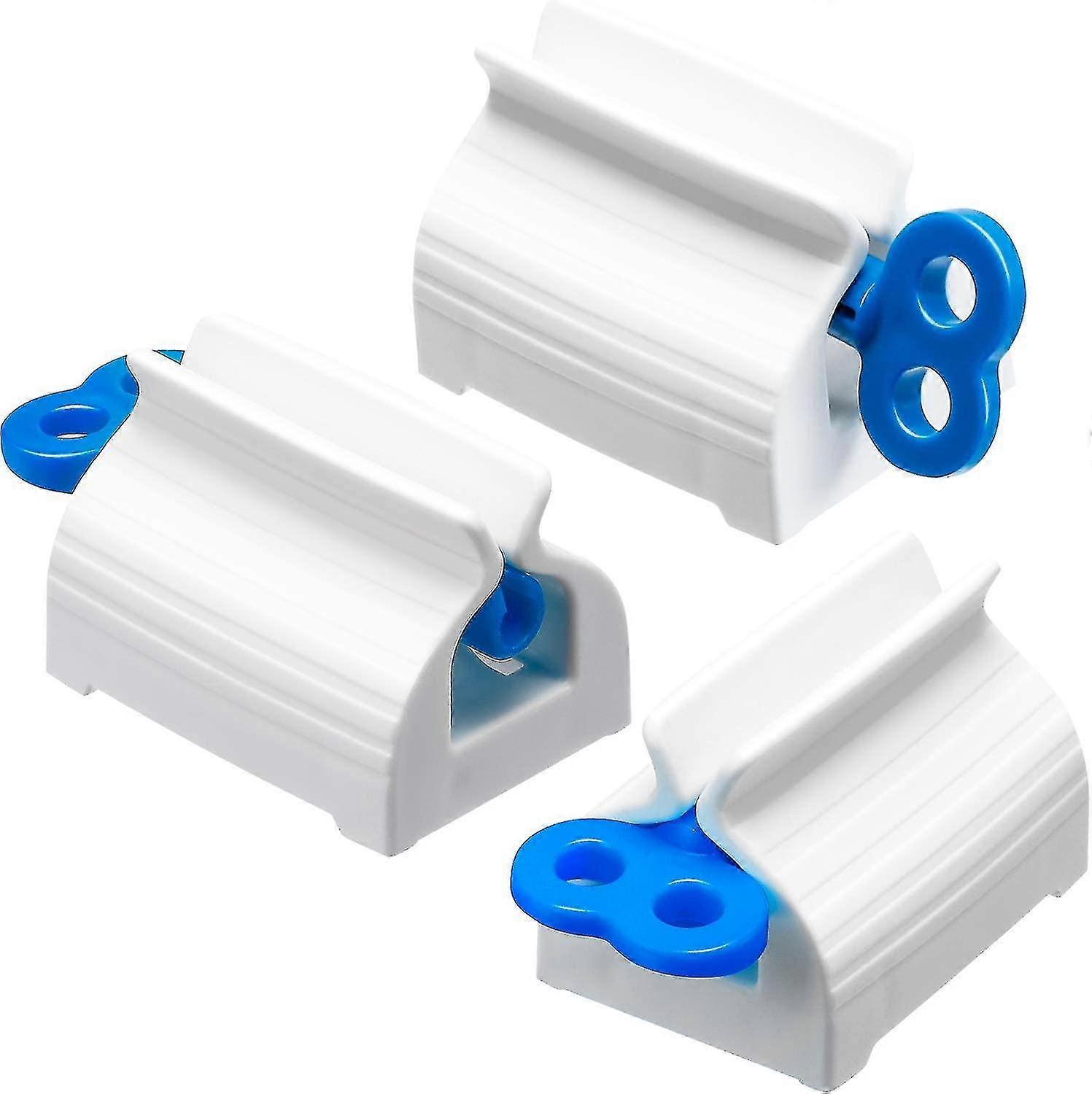 3 Pieces Rolling Tube Toothpaste Squeezer Stand Rotate Toothpaste Dispenser (blue) (a-1b)