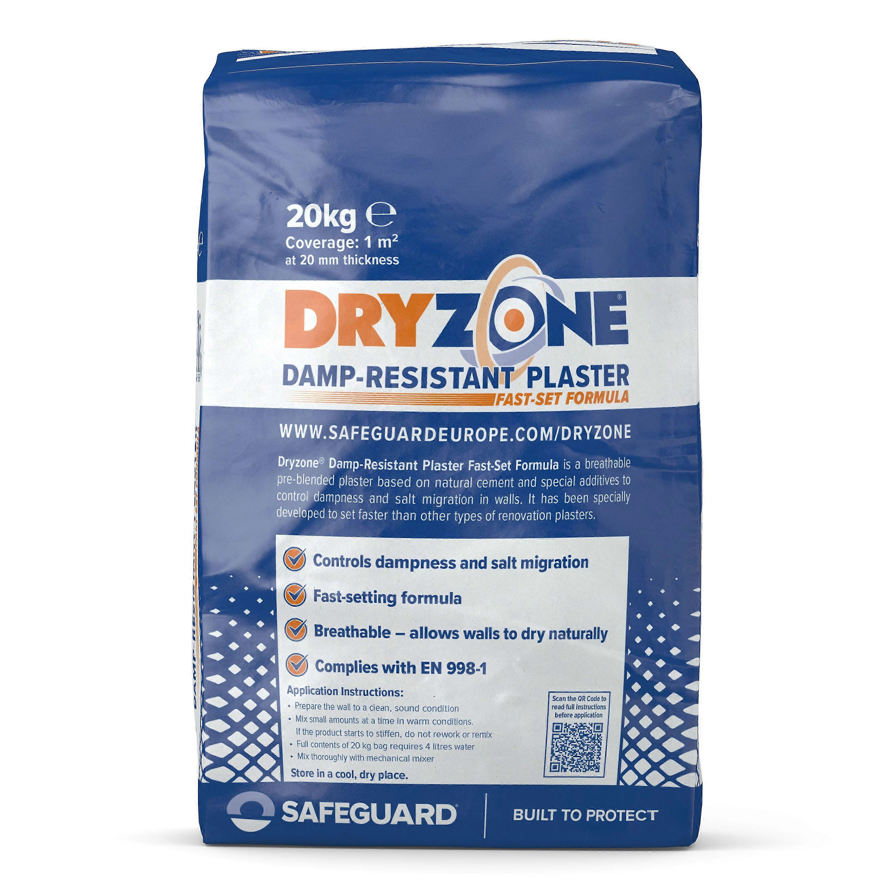 Dryzone Fast Set Renovation Plaster 20kg x 50 Pack
