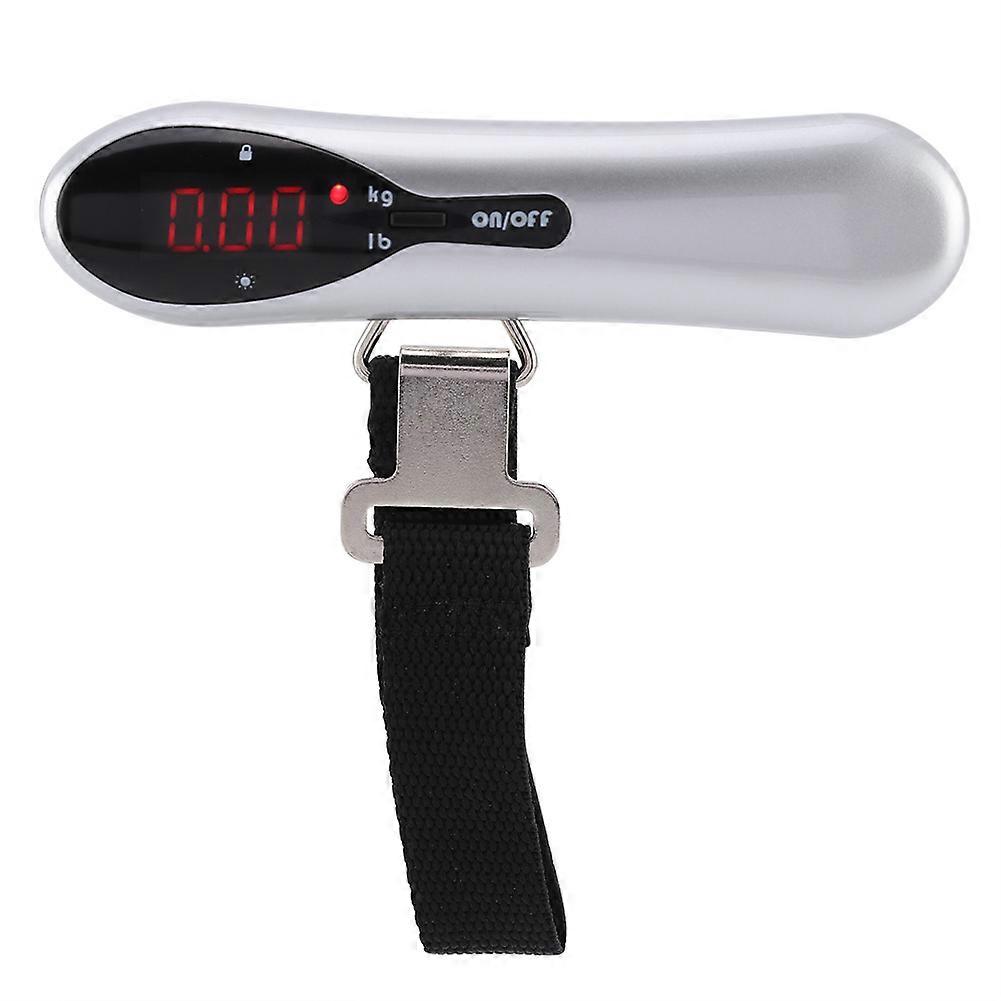 Multi-function Mini Digital Luggage Scale Portable Hanging Baggage Scale (Silver)