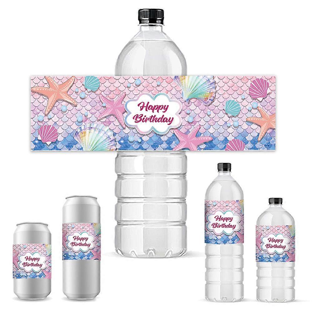 Bottle Label Adhesive Stickers Rectangle Starfish 216x64mm