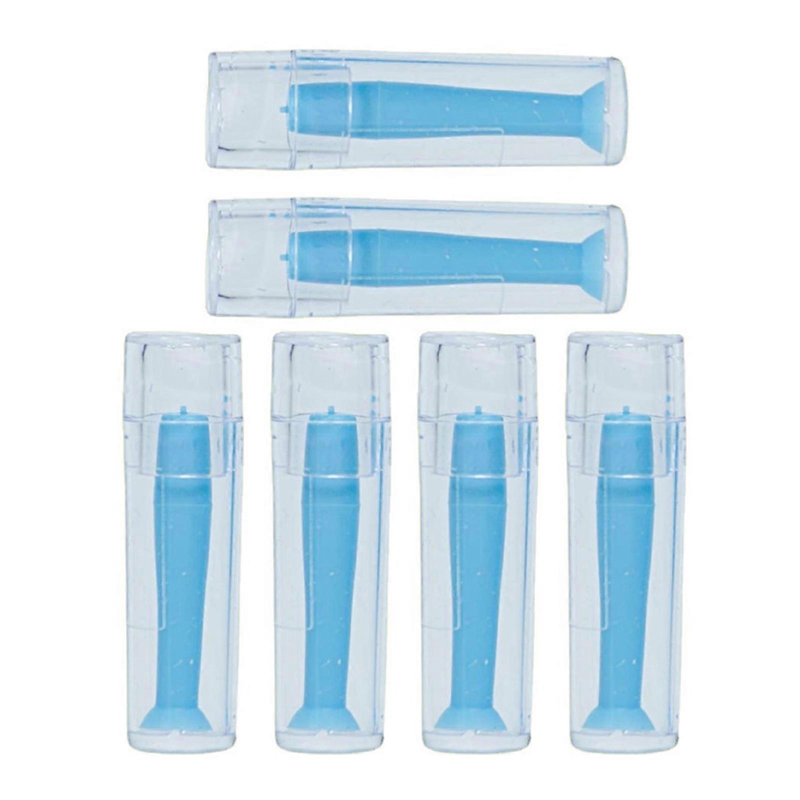 1/6/12Pcs Contact Lens Plunger Sufficient Quantity Easy Contact Lens Removal Tool with Strong Suction Power Clear Blue Silicone Lens Remover for Safe 