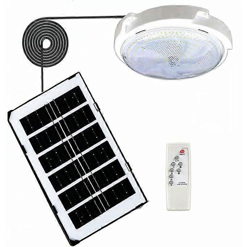 Plafonnier Solaire Intrieur Intelligent IP66 Lumire Solaire de Jardin Lumire Extrieure de Couloir de Ligne pour la Dcoration de Jardin (Noir) 65W